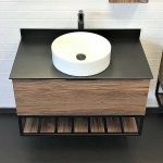 Тумба с раковиной Comforty Порто 00-00008927 90 дуб тёмно-коричневый