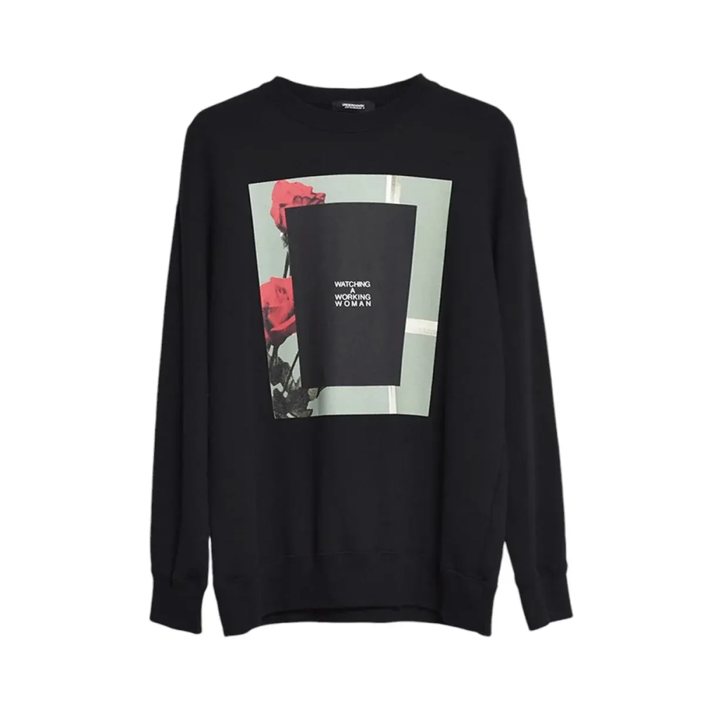 UNDERCOVER ЛОНГСЛИВ ЧЕРНЫЙ W.A.W.W FLOWER