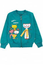 Бомбер для девочки 134-140 р-р бирюзовый (Bonito)