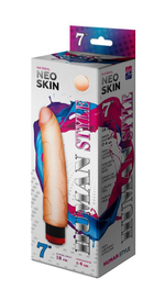 Вибромассажёр HUMAN STYLE 7 без мошонки - 18 см. (Цвет: телесный)