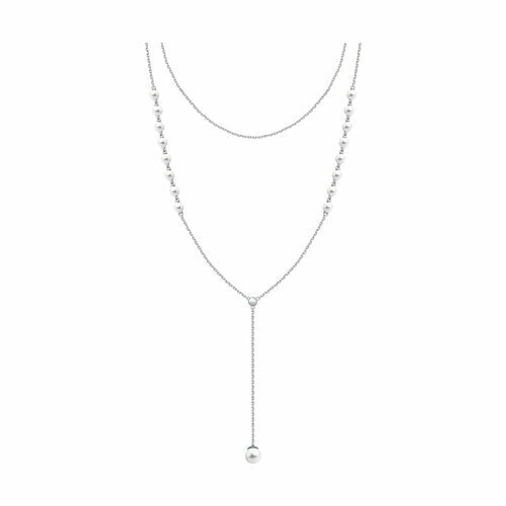 Колье из серебра с жемчугом Swarovski