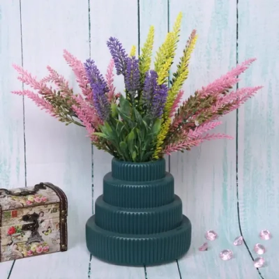 Ваза из пластика «Marlen-Пирамида» 0,5л 16*15*8,2см цвет морская волна