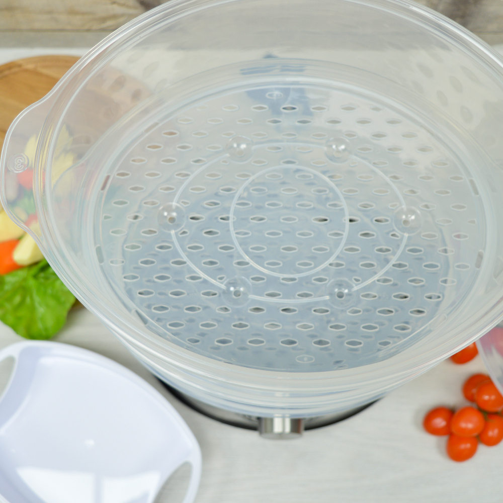 Пароварка 9л 800Вт SA-7215, нерж с черным