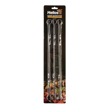 Набор плоских шампуров Helios  Лайт 6 шт в блистере 45*1 см  HS-NH UI450C-6