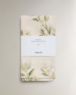 Zara Home столовая салфетка из хлопка, цветочный мотив, 45 45 см (комплект 2 шт.) · 4253/022