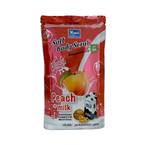 Солевой скраб для тела Персик и Молоко Salt Body Scrub Peach+Milk Yoko