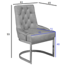 Стул Garda Decor велюр оливковый, матовое золото 65*61*93 см