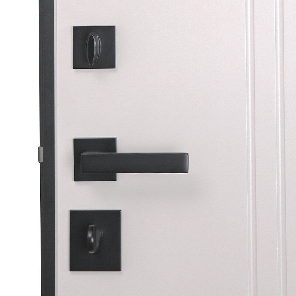Входная металлическая дверь "Вертикаль" графит / капучино ZB 853-2 (темно-белый)