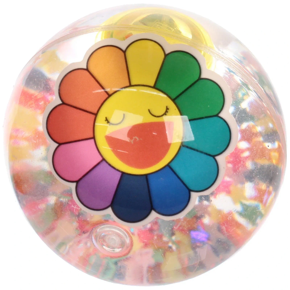 Мяч 6,5 см «Радужный цветочек» (попрыгун с водой и подсветкой) СТИКЕР НА ВЛОЖЕНИЕ