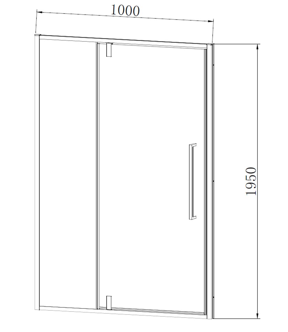 Душевая дверь Slim-N VDP-4SN100CLB, черный матовый, стекло прозрачное