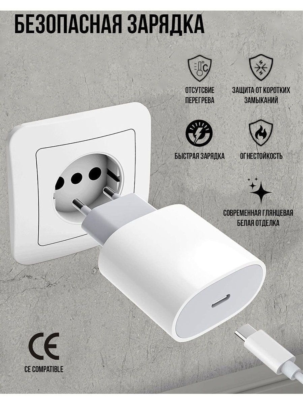 Зарядка для iPhone - зарядное устройство Блок 20W