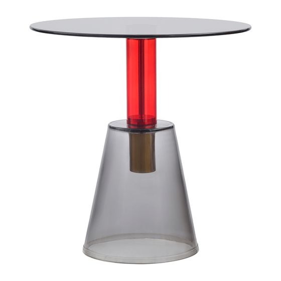 Журнальный столик Amalie, Ø50х52 см, серый/красный