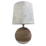 Настольный светильник 1х40Вт Е14, керамика/ткань, бежевый