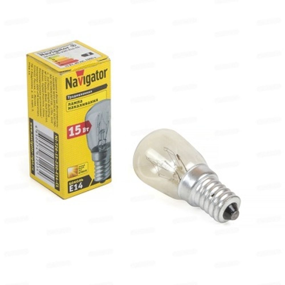 Лампа для холодильников, приборов, техники и оборудования Navigator 15Вт Е14 230В