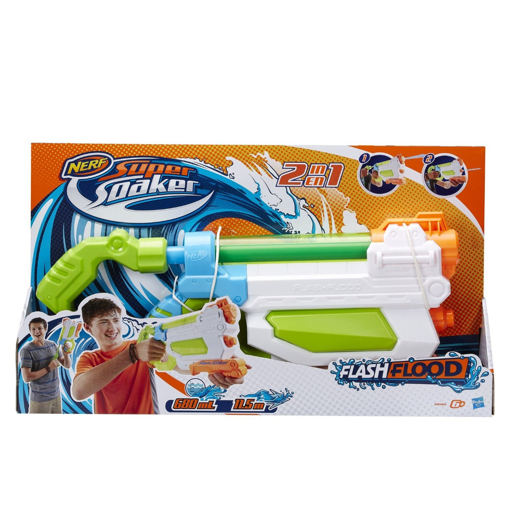 Hasbro: Nerf Водяной бластер Супер Сокер Потоп A9466  — Nerf Super Soaker FlashFlood  — Нерф Нёрф Хасбро