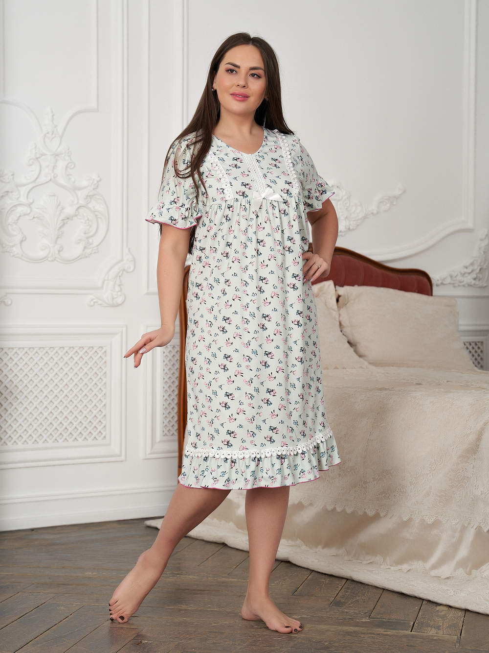 [m]Сорочка с к/р 7004