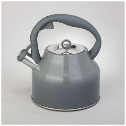 ЧАЙНИК AGNESS СО СВИСТКОМ, 2,8 Л, ИНДУКЦИЯ, ЦВЕТ - СЕРЫЙ ГРАДИЕНТ