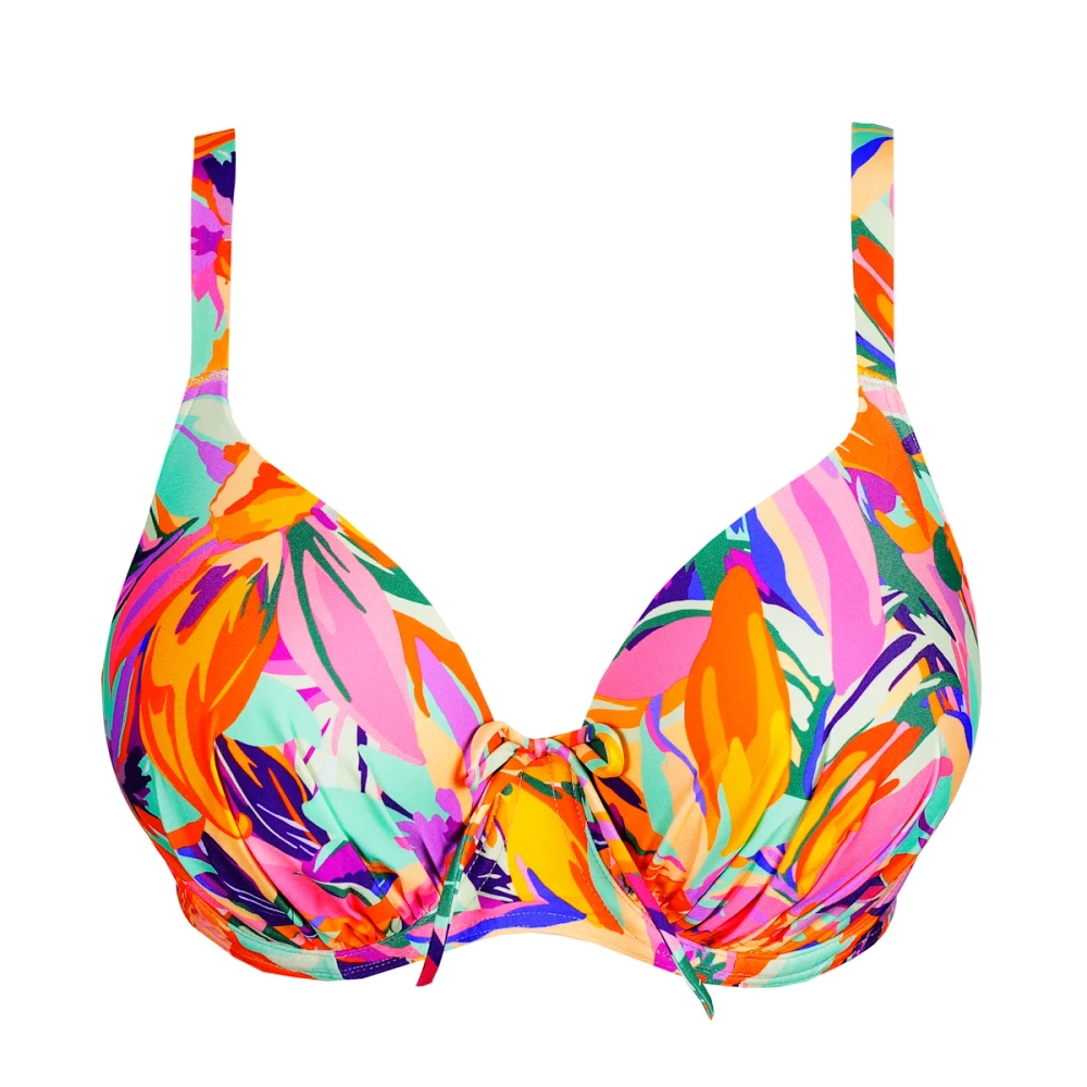 PRIMADONNA Swim Varadeo Топ с поролоновыми вставками и вырезом в форме сердца, разноцветный