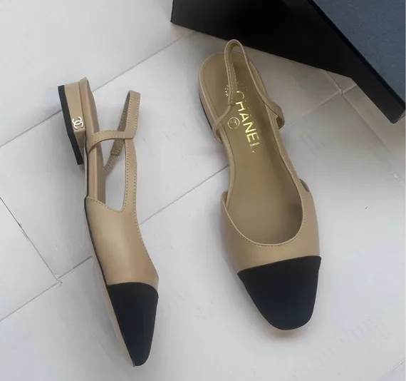 Балетки CHANEL Бежевые