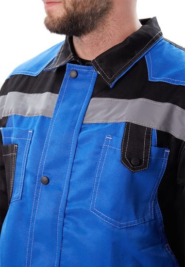 Костюм "Волгарь" брюки (василек/черный)