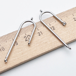 Коннектор, цвет серебро (родий), размер 42*12 мм, цена за 1 шт