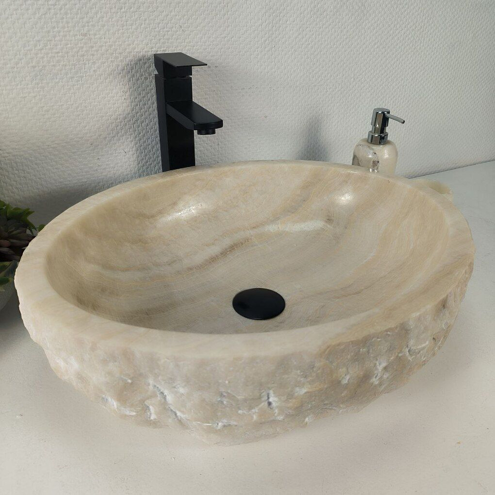 Каменная раковина из оникса Erozy White EO-04266 (51*42*15) 0213 из натурального камня