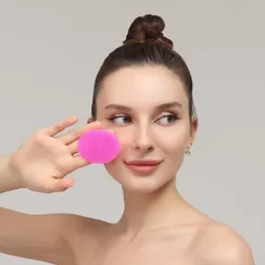 Щётка для умывания «Овал» на присоске, 6,3 см, цвет МИКС