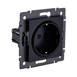 Розетка штепсельная SCHUKO 16A/250 В, черный Kollinger REA-002BK для Aspekt, Eleganz, Reflex