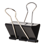 Зажимы для бумаг 51мм, 12 шт, черные, картонная коробка