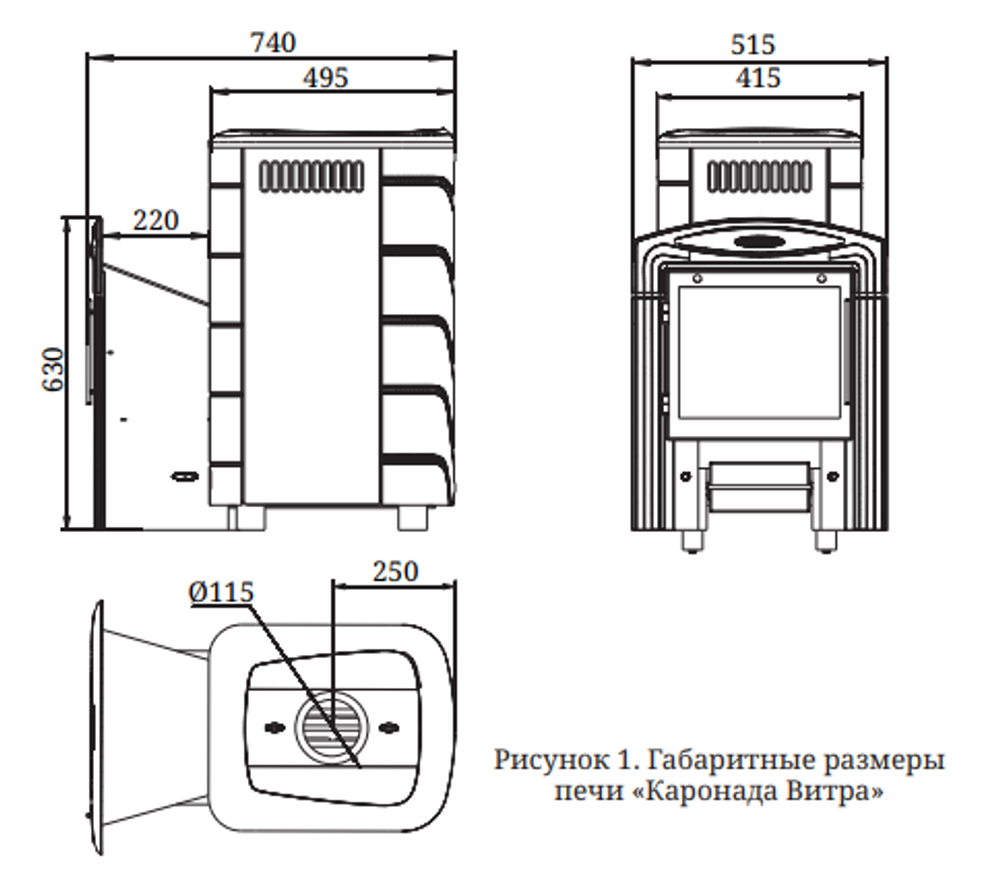 Банная печь TMF Каронада Heavy Metal Витра терракота размеры