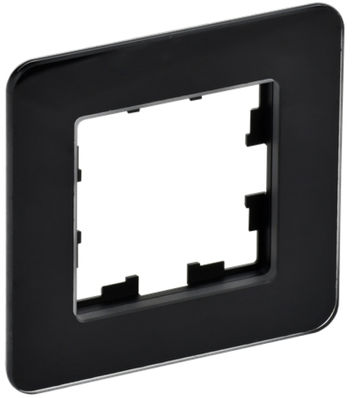BRITE Рамка 1-местная РУ-1-2-Бр стекло черный RE IEK