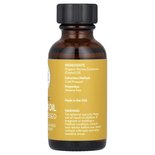 Pure Body Naturals, Набор органического касторового масла холодного отжима, 30 мл (1 жидк. унц.)