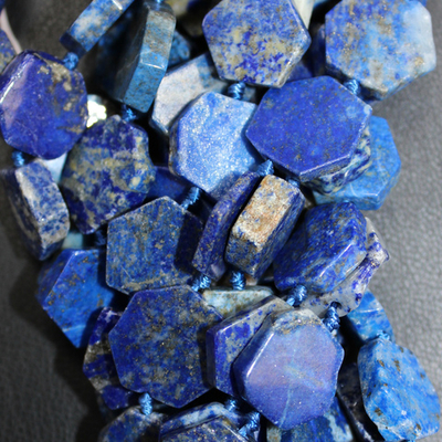 Лазурит срез шестигранник 13мм