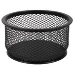 Подставка-органайзер BRAUBERG "Germanium", металлическая, круглое основание, 50х95 мм, черная, 223120