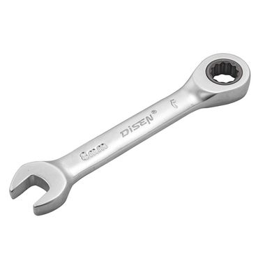 Ключ комбинированный трещоточный короткий 8мм DISEN DS-KT2016M-08