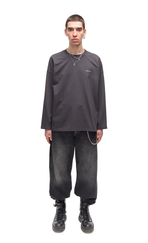 Лонгслив Logo Heart графит - фото 1