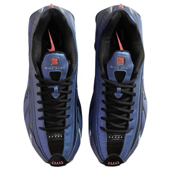 NIKE Shox R4 Беговые кроссовки Низкие Мужские Фиолетовые