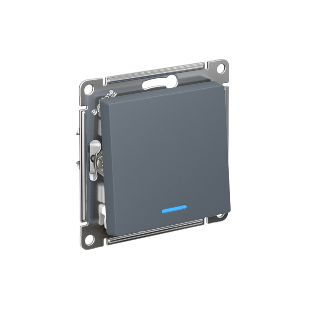 Переключатель проходной 1-кл. СП AtlasDesign 10А IP20 (сх. 6а) 10AX с подсветкой механизм грифель SE ATN000763