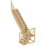 Лестница на второй этаж К-022м Левая с подступенками