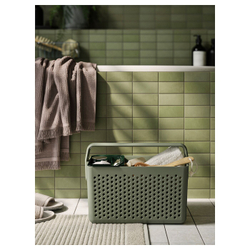 IKEA UPPRÄMEN  (ИКЕА УППРÄМЕН)  -  Контейнер, серо-зеленый, 35x17x25 см