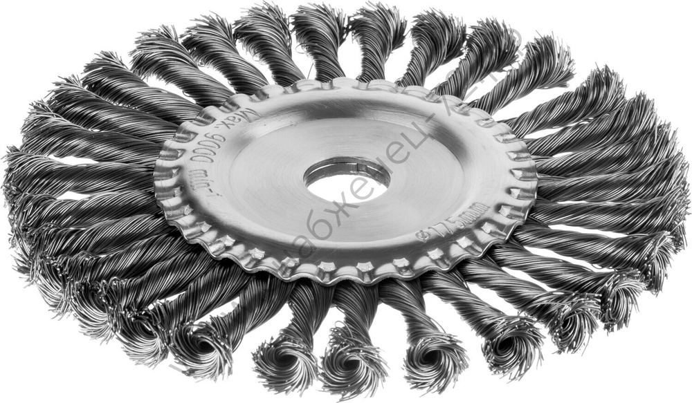 MIRAX 175 мм, жгутированная стальная проволока, 0.5 мм, Щетка-крацовка дисковая (35140-175)