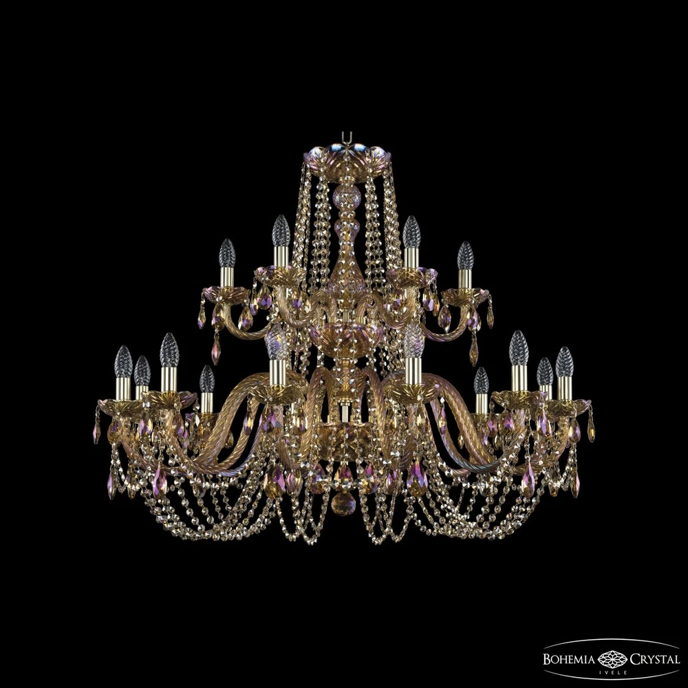 Подвесная люстра Bohemia Ivele 1402/12+6/360/2d G M777