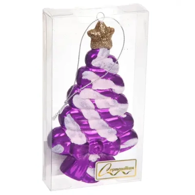 Елочная игрушка «Сладкая ёлочка» 7,5*1,5*14 см, Фиолетовый