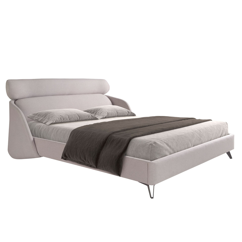 Кровать Angel Cerda 7161/GC1725 из светло-серой ткани 180 x 200 см