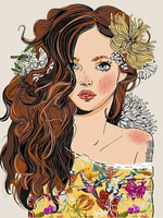 Алмазная мозаика 30*40см "Летняя девушка" (Арт. ACA040)