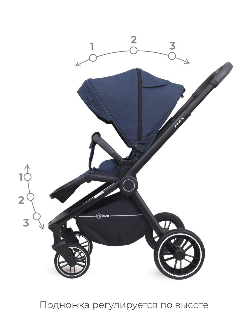 Коляска детская "FLEX Trends" (2в1) RA062 Blue jeans