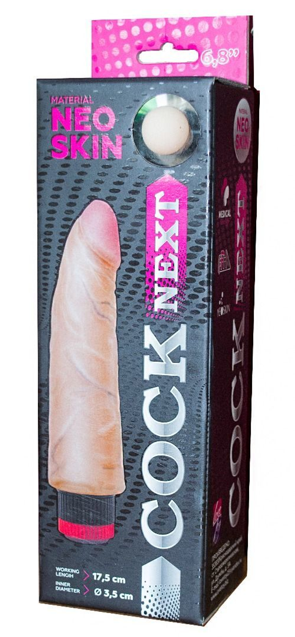 LOVETOY COCK NEXT 6 – реалистичный вибратор из неоскина, телесный, вибрация, 17,5 × 3,5 см