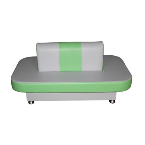 Диван круговой для раздевания (овальный) серо-салатовый