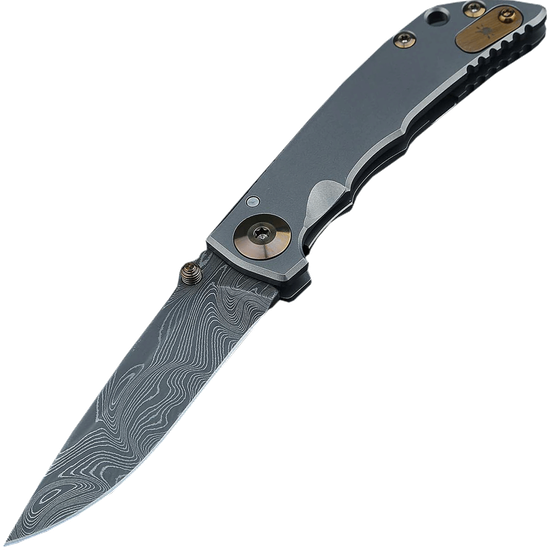 Складной нож Spartan Blades HARSEY FOLDING DAMASCUS SB/SF10CustCNDAMBronze c клинком из стали Damascus, рукоять титан