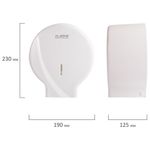 Диспенсер для туалетной бумаги LAIMA PROFESSIONAL ORIGINAL (Система T2), малый, белый, ABS, 605766